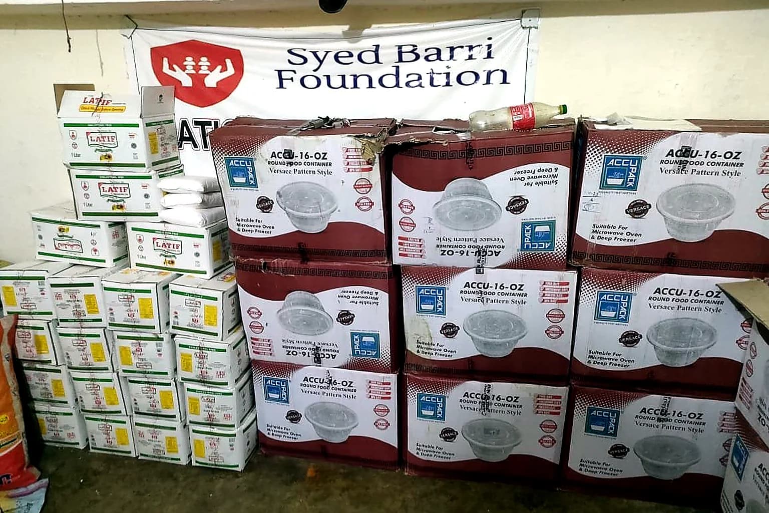 Food supply packages prepared by Syed Barri Foundation