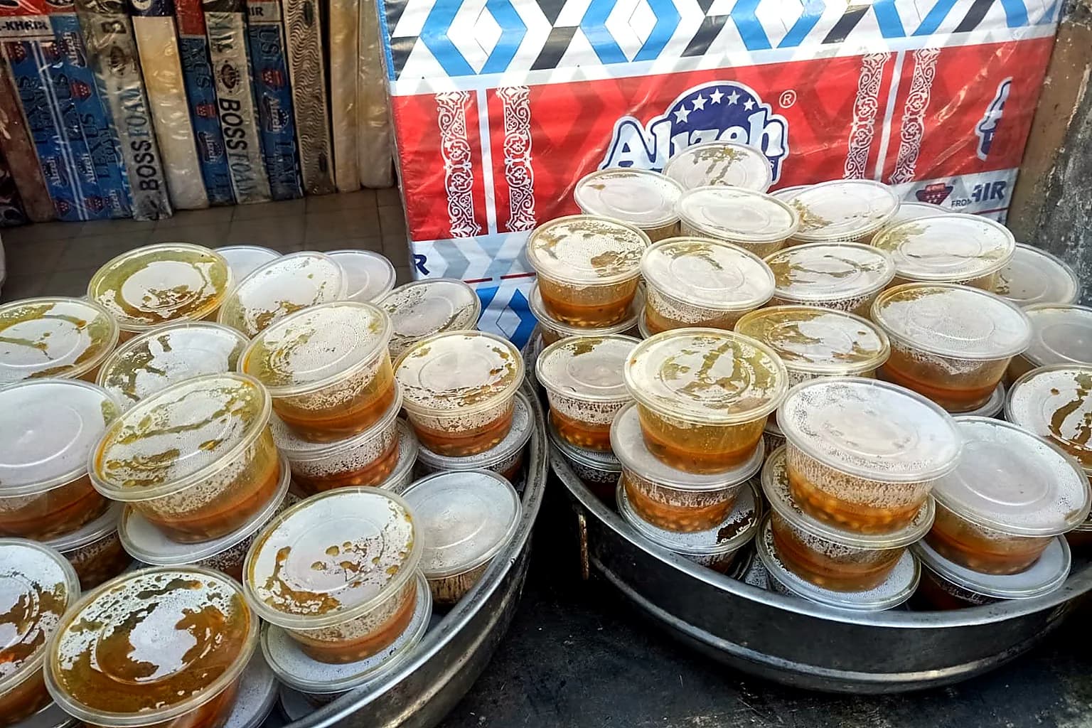 Iftar meal bowls prepared for families and community members
