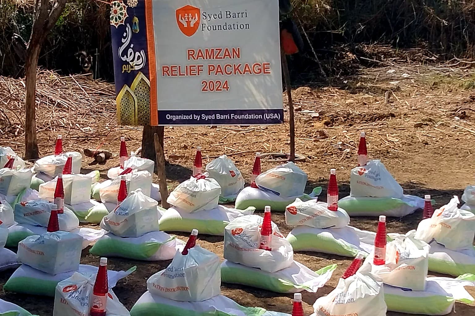 Food packs arranged for families in need
